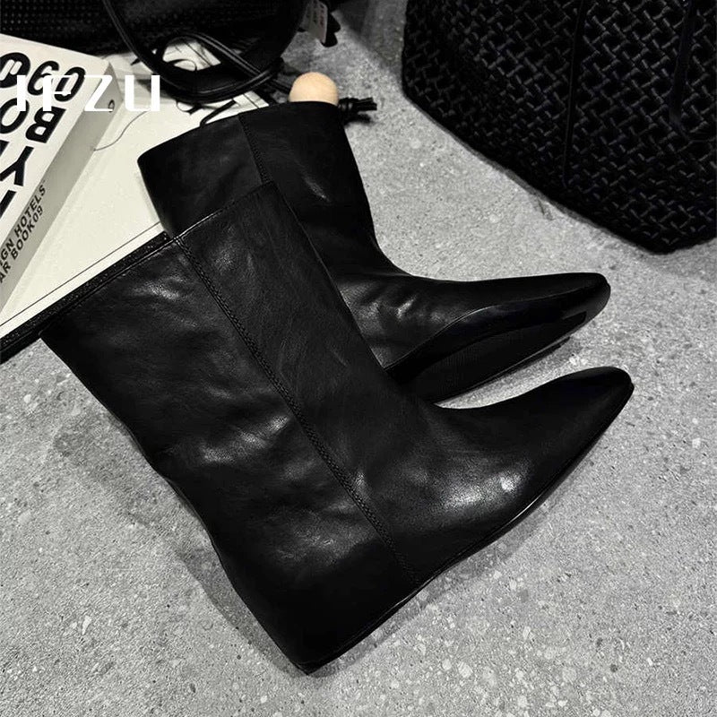 Women's Minority Square Toe Height Increasing Insole Sleeve Boots