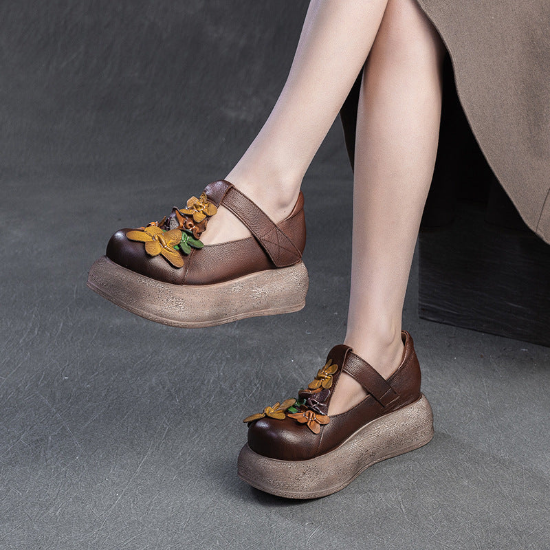 Shu Platform National Style Retro Magic Stick Artistic Heels