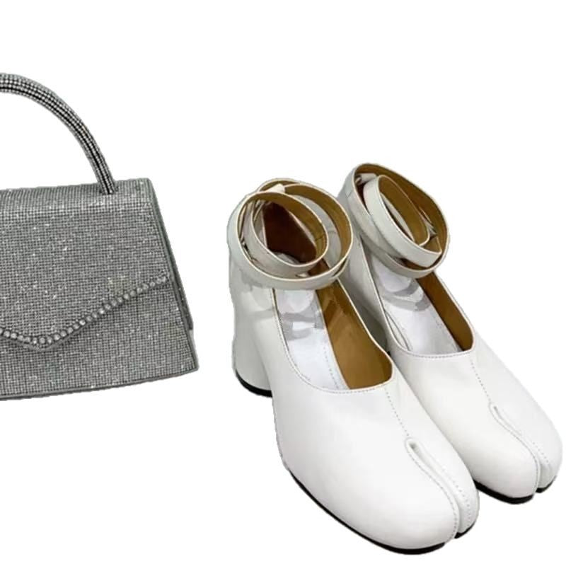 Women's Retro Mary Jane Chunky High Leather Shoes