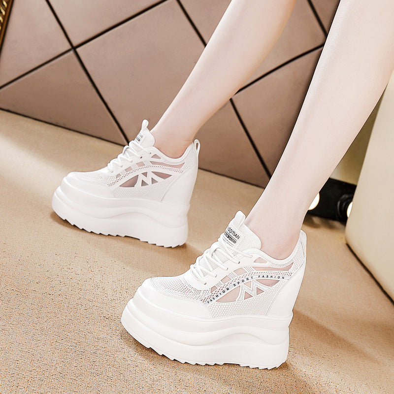Women's Sole Hidden White Fashion Exercise Breathable Women's Shoes
