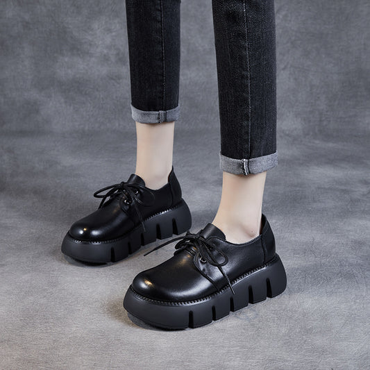 Women's Genuine Muffin Thick Bottom Chunky Pumps Women's Fashion Shoes