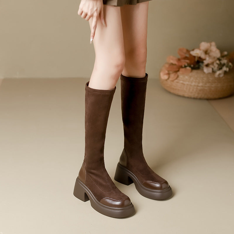 Women's Over The Knee Martin For High-heel Platform Ankle Boots