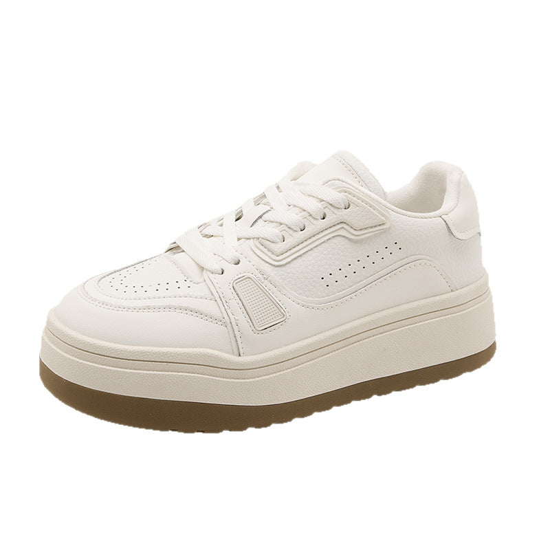 Women's Thick-soled Spring Comfortable Heightened Easy Wear Lace Sneakers