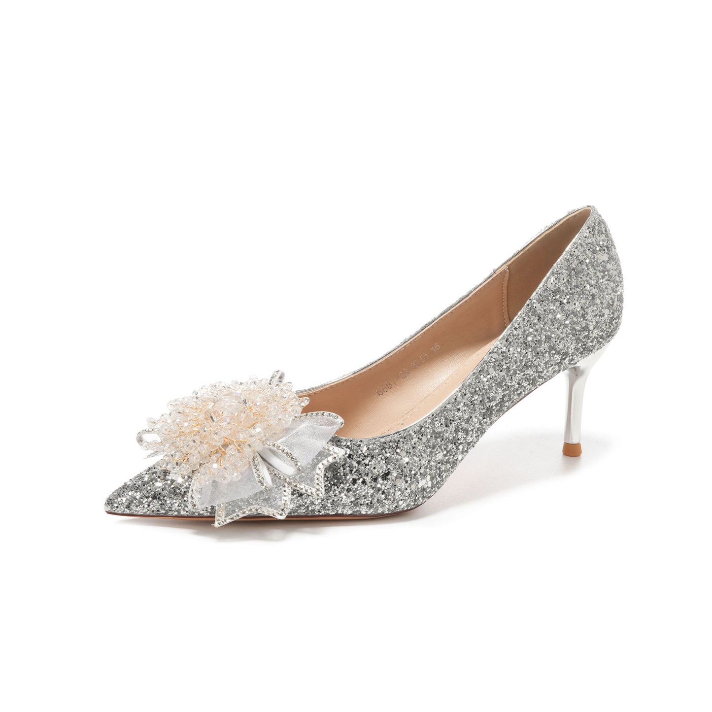 Great Applique Rhinestone High Prom Wedding Party Heels