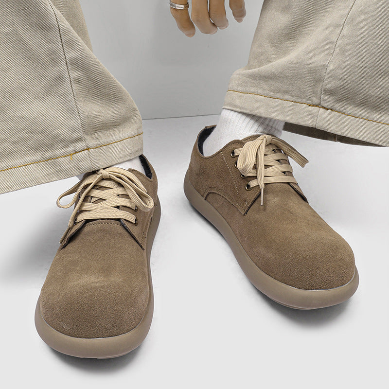 Winter Suede American Retro Derby Flat Sneakers