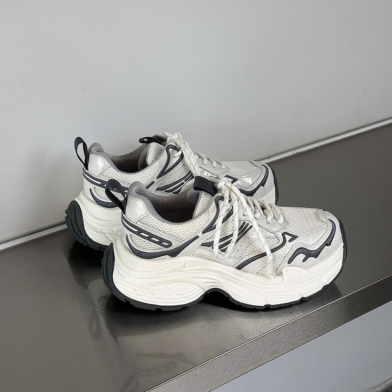 Women's Genuine Sier Dad Platform Muffin Mesh Versatile Women's Sports Shoes