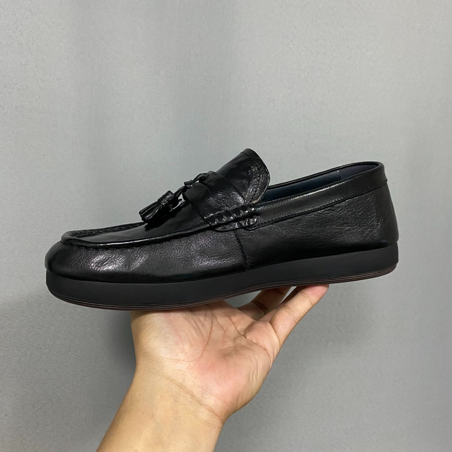 Classic Versatile Business Slip-on Lazy Waxing Men's Casual Leather Shoes