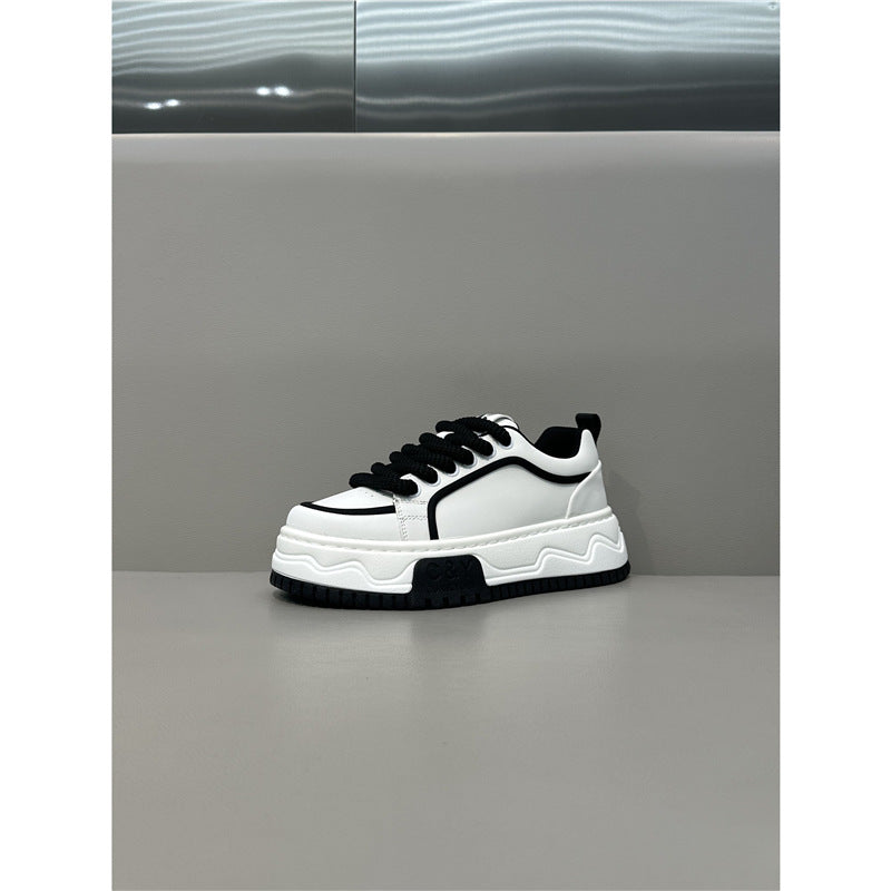 Men's Single-layer Versatile Solid Color Korean Style Platform Men's Sports Shoes