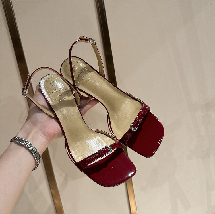 French Summer Classy Stiletto Fashion Fairy High Heeled Sandals
