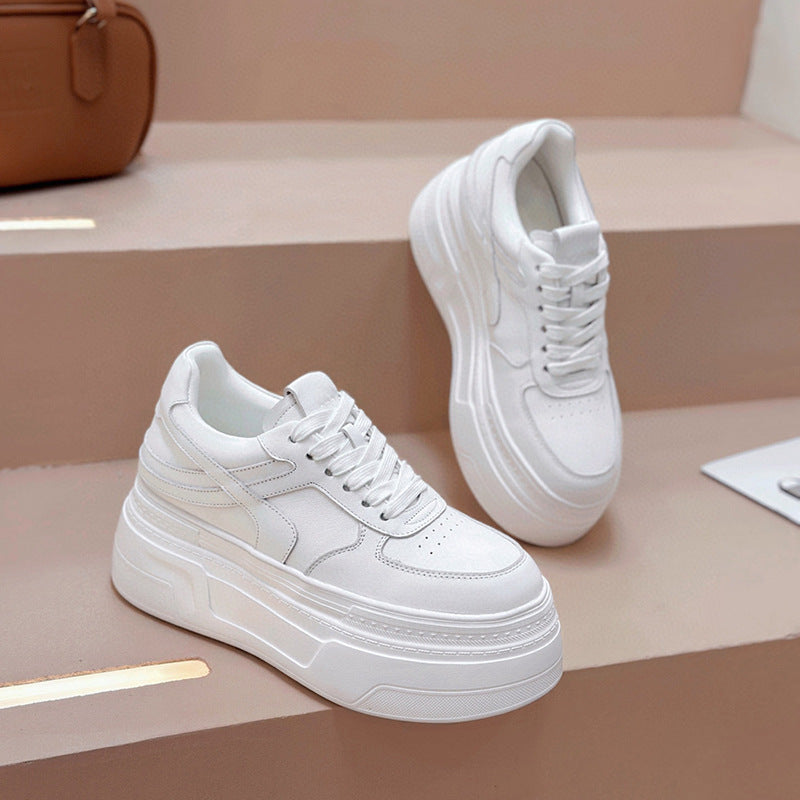 Women's Genuine Platform White Spring Fashion Sports Casual Shoes