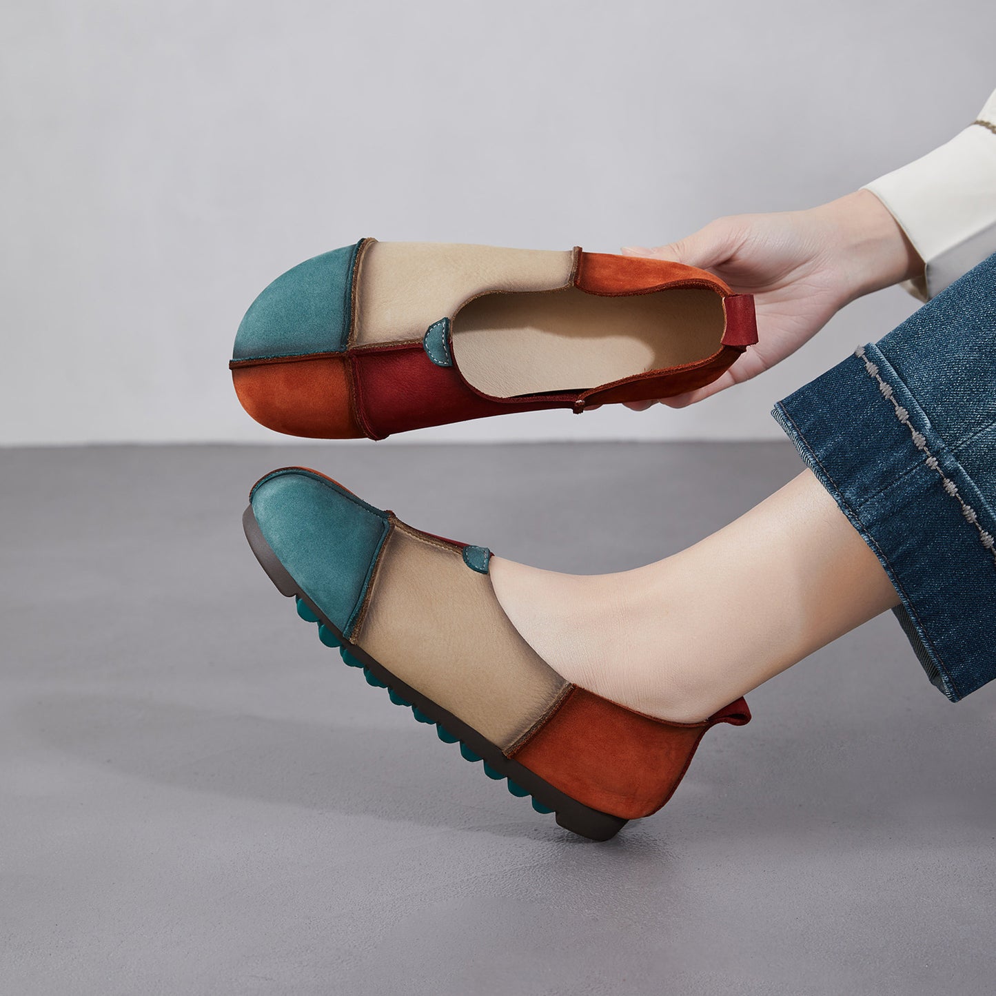 Women's Spring Mom Flat Soft Bottom Beggar Women's Casual Shoes