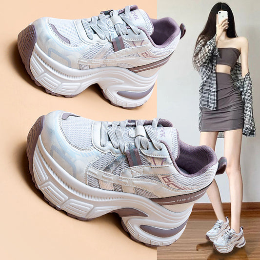 Women's Bottom Heightened Daddy Outer Wear Spring Sports Casual Shoes