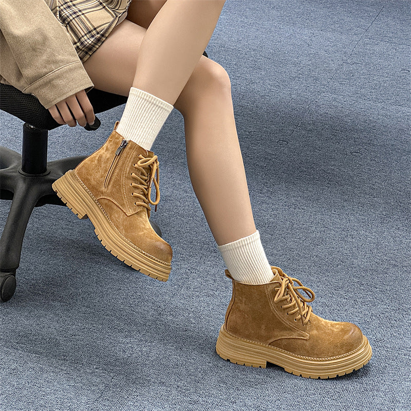 Autumn Worker Couple British Style Side Men's Martin Boots