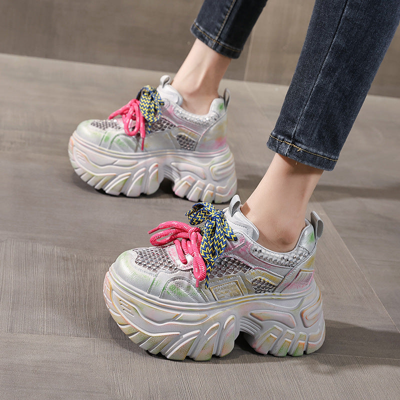 Women's Platform Height Increasing Insole Dad Sports Casual Shoes