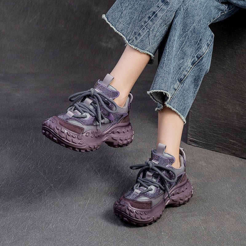 Leisure Breathable Clunky Korean Style Dirty Fashion Fashionable Women's Casual Shoes
