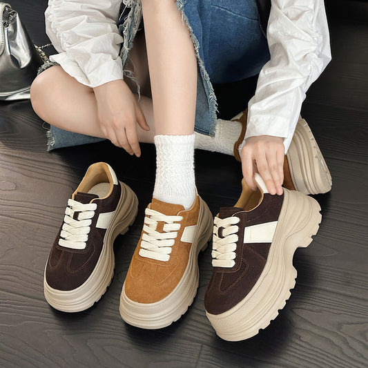 Women's Matte Platform Autumn Fashion Heightened Tide Women's Sports Shoes