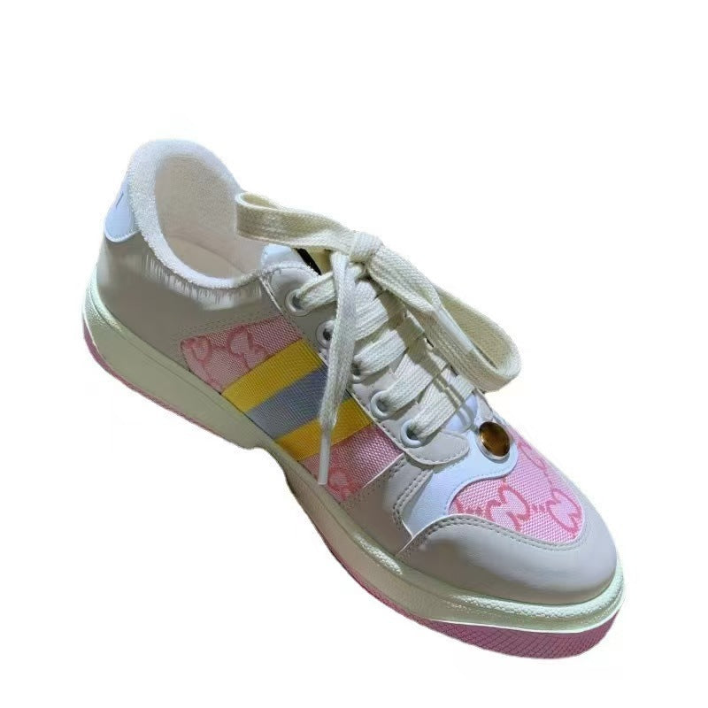 Women's & Men's Chip High Version Small Distressed Dirty Lovers Women's Sports Shoes