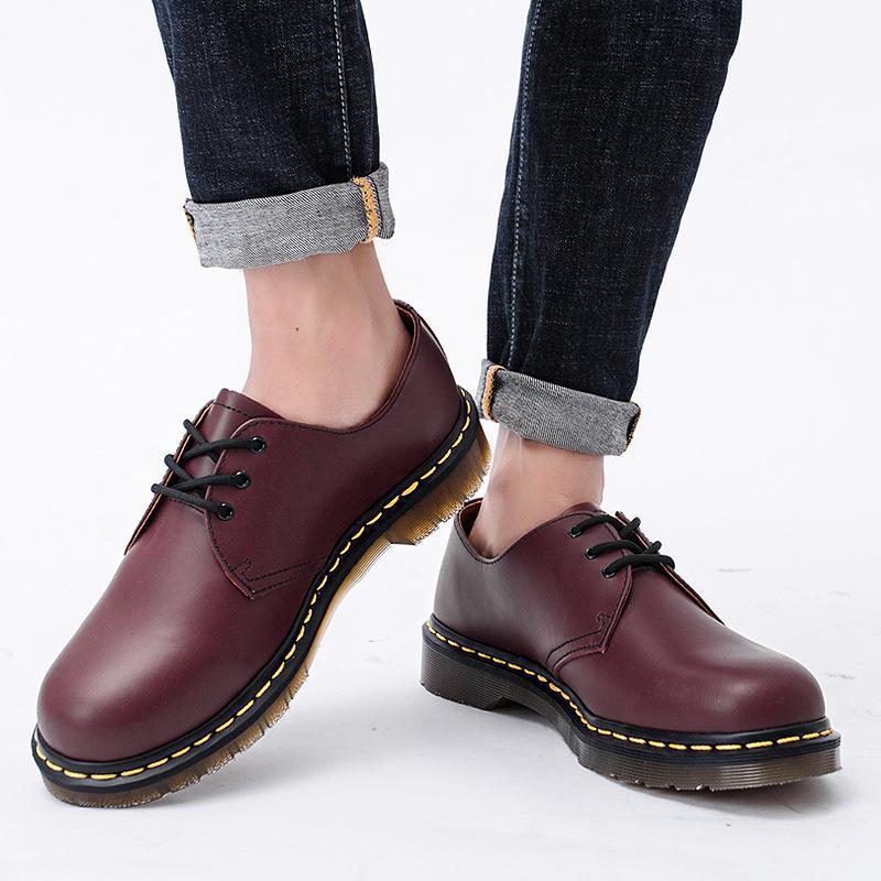 Women's & Men's Authentic British Style Plus Size Short Women's Leather Boots