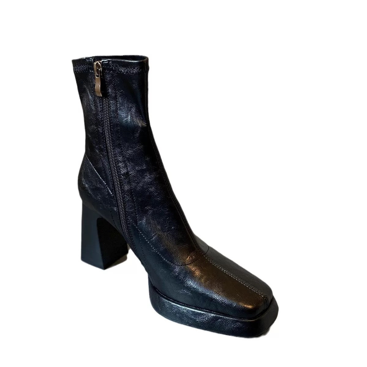 Women's High Small Waterproof Platform Thick Chelsea French Style Boots