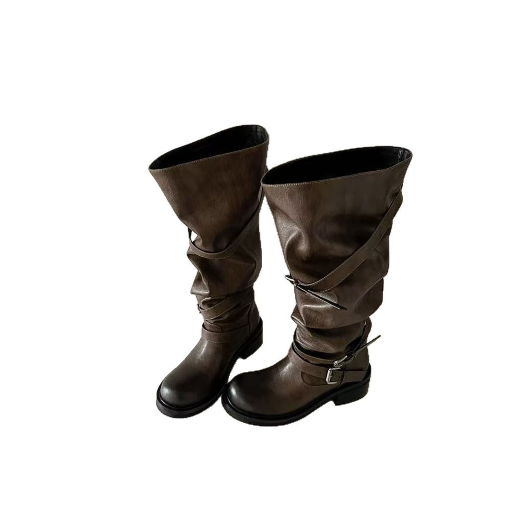 Super Large Tube Circumference Mid Pile Style Classic Heels