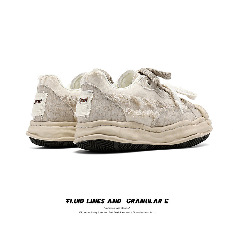 Men's Increasing Insole Design Dissoed Breathable Low Top Couples Fashion Board Men's Casual Shoes