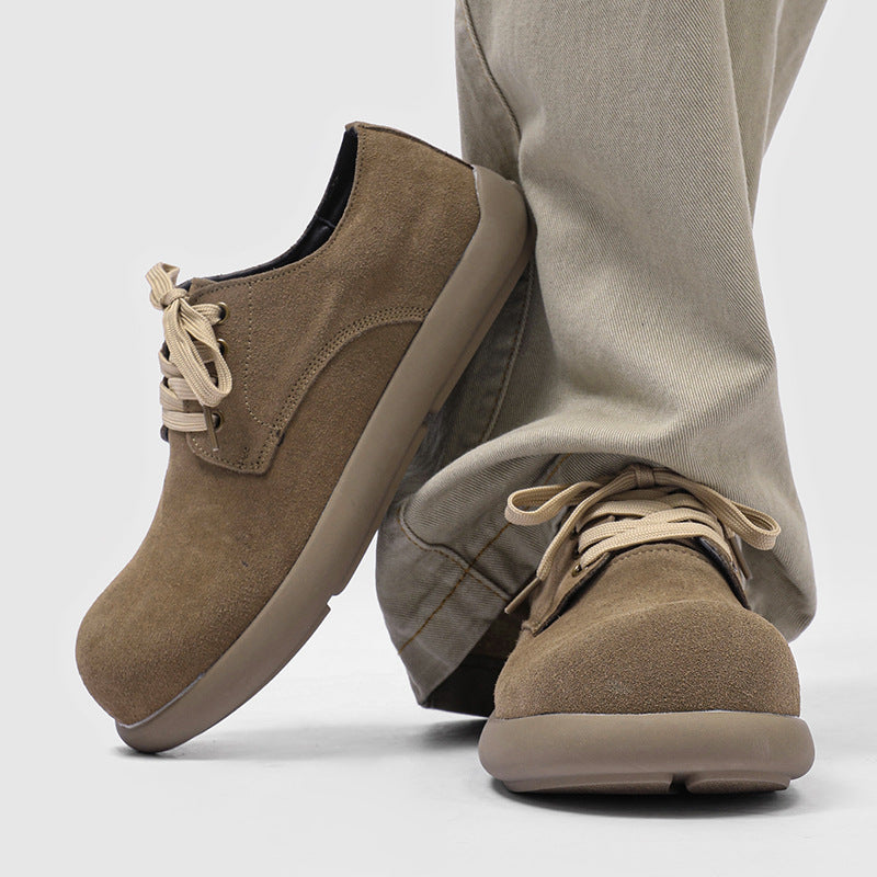 Winter Suede American Retro Derby Flat Sneakers