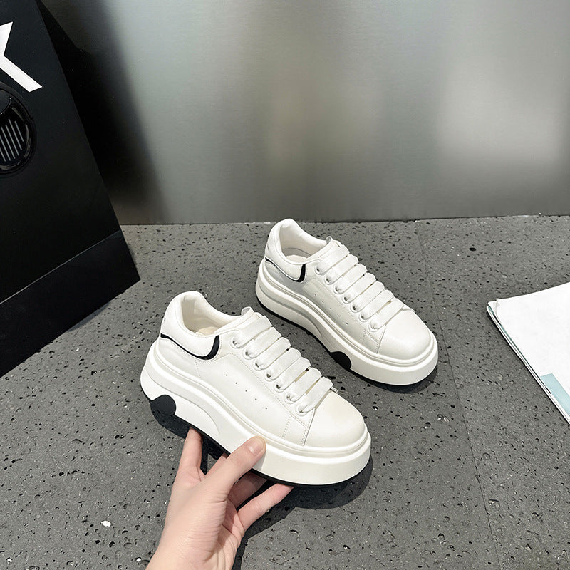 Women's Mcqueen White Spring Thick Bottom Breathable Sports Women's Casual Shoes