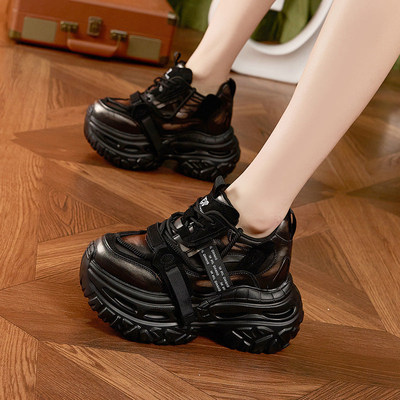 Women's Platform Dad Spring Lightweight Fashionable Height Increasing Women's Sports Shoes