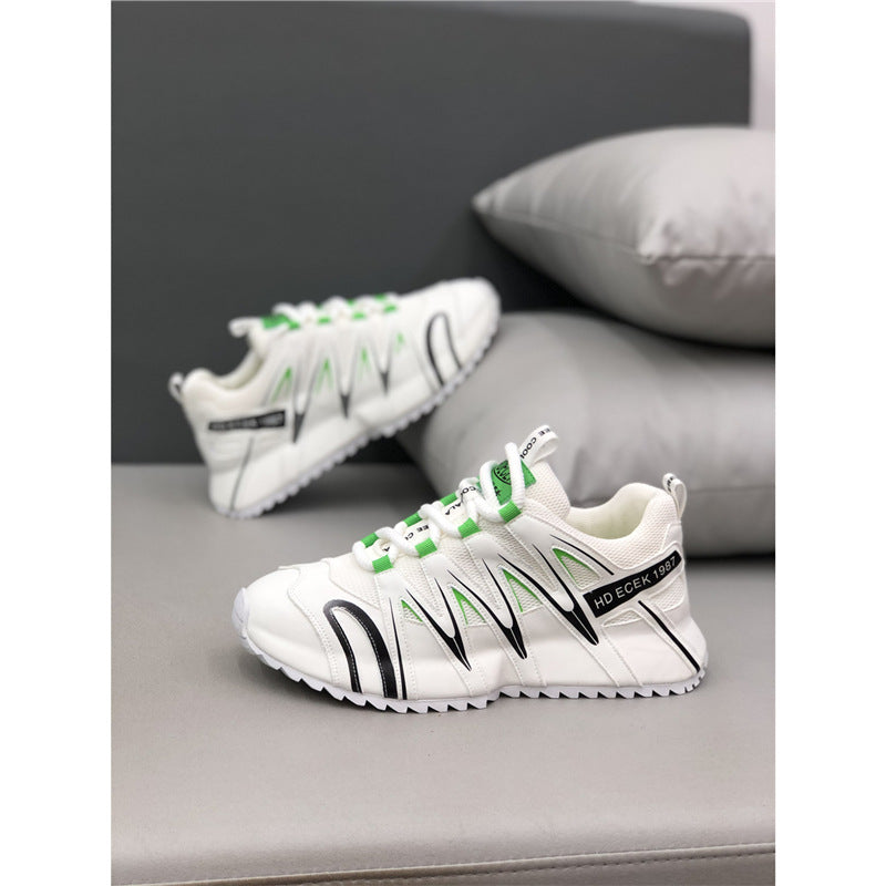Summer Mesh Breathable Lace Up Fashion Thick Men's Sports Shoes