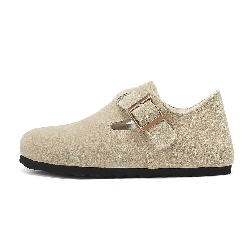 Women's & Men's Cow Suede All-inclusive Cork Platform Height Increasing Women's Casual Shoes