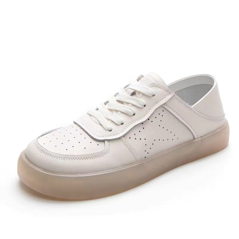 Women's Layer Cowhide Easy Wear Beef Tendon Retro Genuine Board Plus Women's Casual Shoes