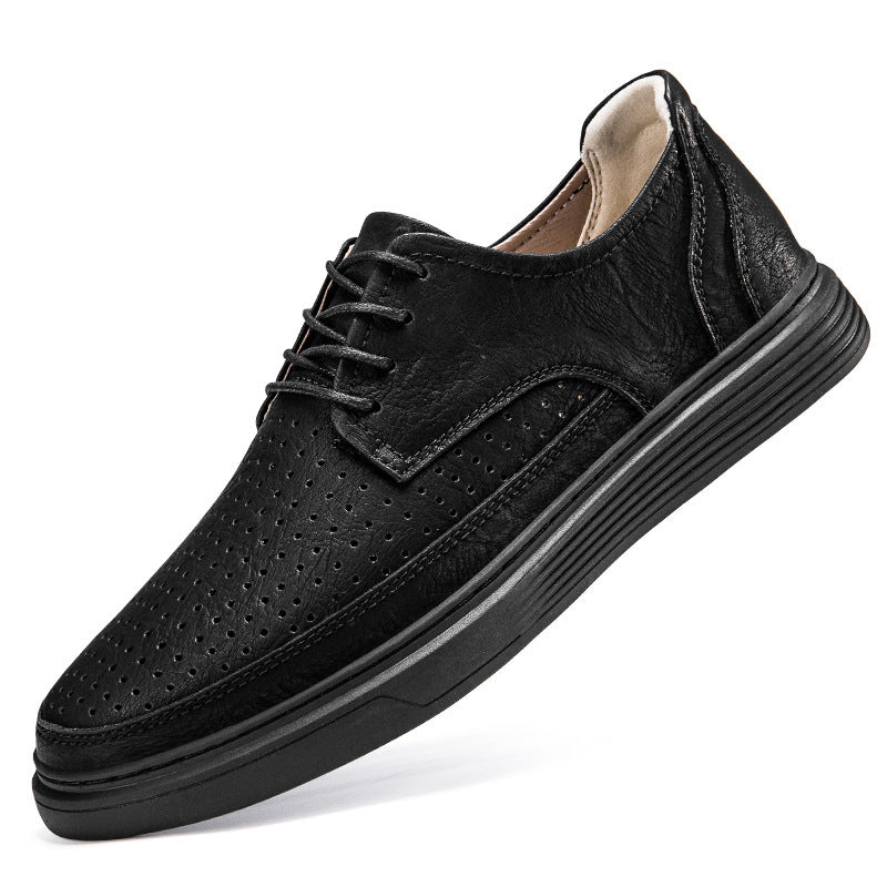 Men's Summer British Style Business Board Large Size Men's Casual Leather Shoes