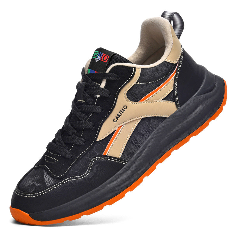 Men's Crocodile Fashionable Soft Bottom Retro Running Men's Sports Shoes