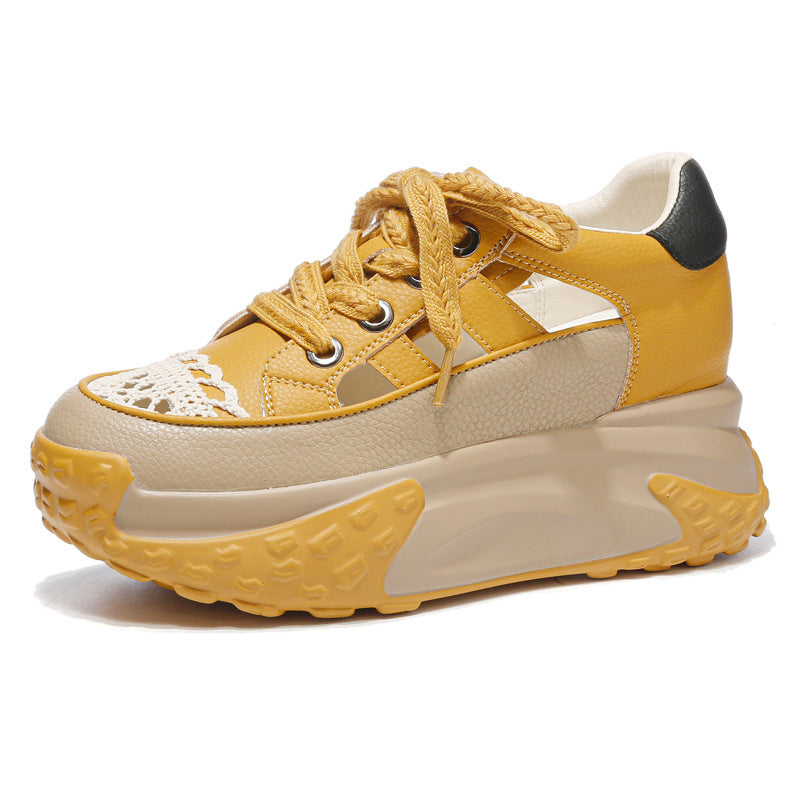 Women's Dad Summer Retro Lightweight Height Increasing Insole Sandals
