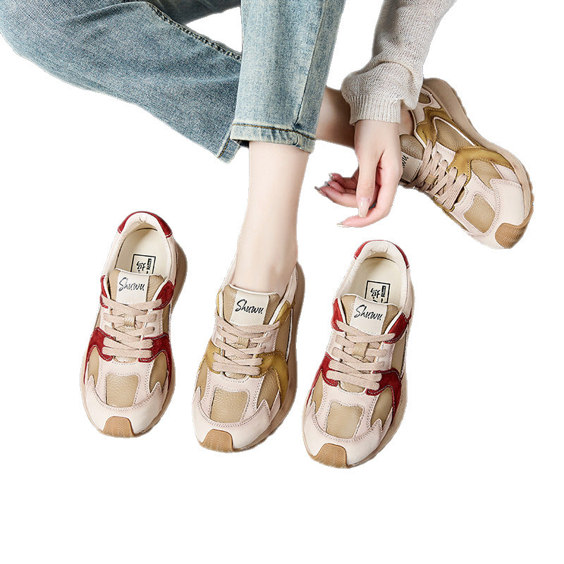 Women's Genuine Assorted Colors Low Flats Cotton Full Grain Cow Leisure Heels