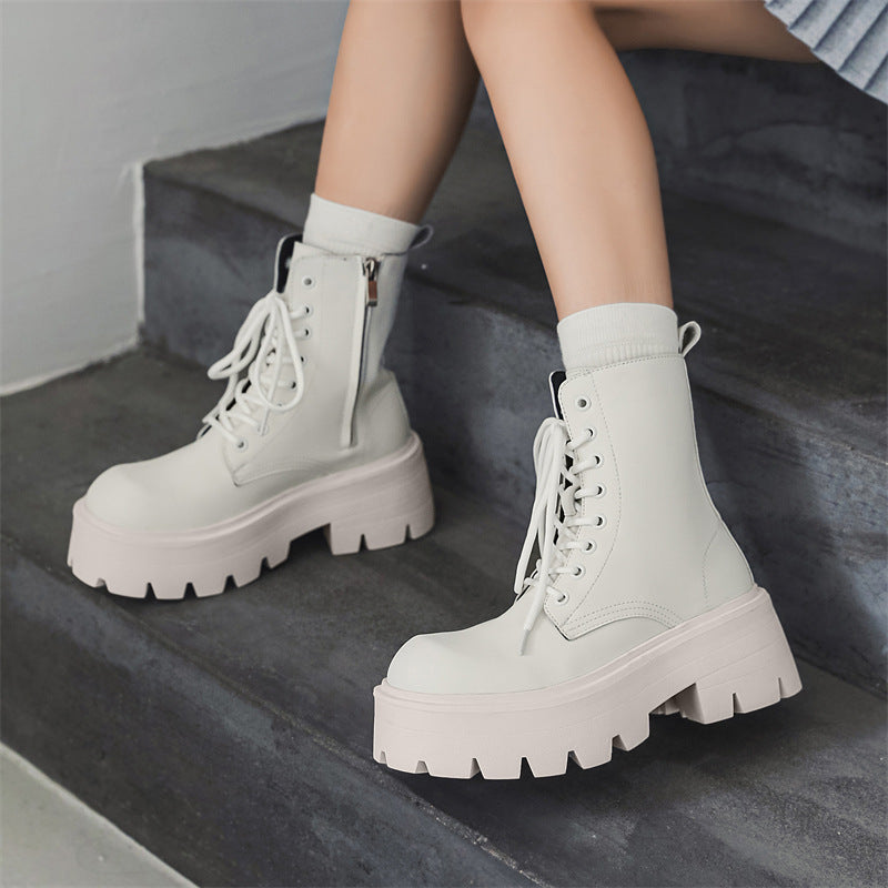Men's Paris Platform Derby Martin British Style Men's Leather Boots