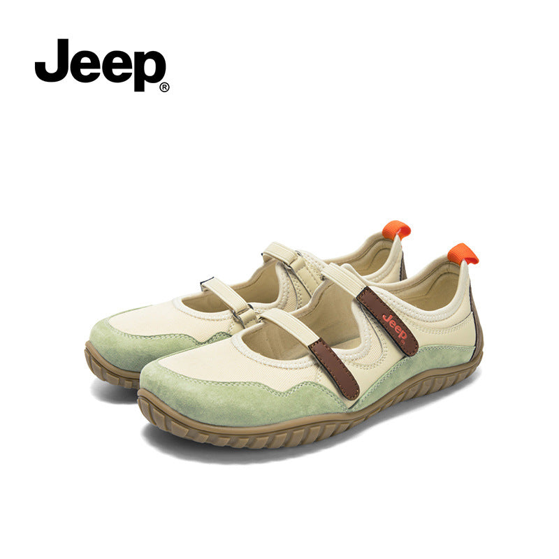Jeep Sports Mary Jane Female Comfortable Soft Bottom Niche Shallow Women's Fashion Shoes