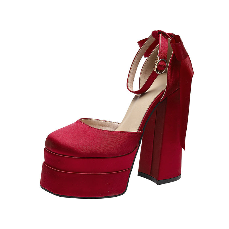 Women's Platform Wedding With Toe Box Small Size Super High Women's Fashion Shoes