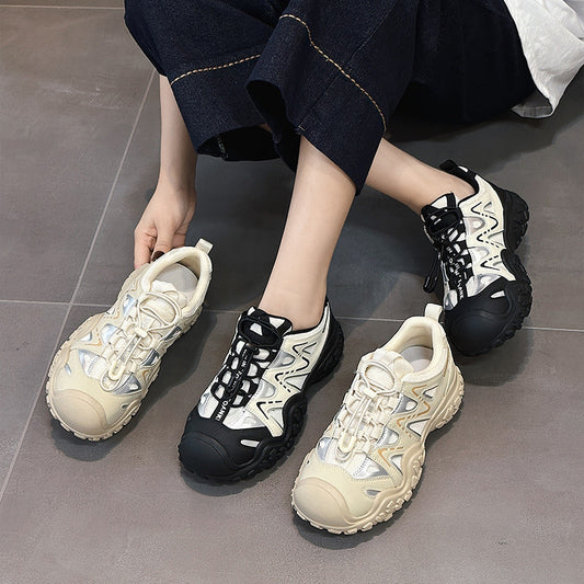 Women's Thick-soled Durian Niche Dad Spring Mountaineering Casual Shoes
