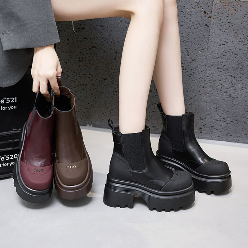 Women's Pipe Height Increasing Insole Thick Bottom Men's Shoes