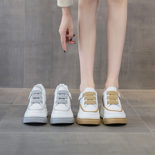 Women's Comfortable Platform Height Increasing Insole Magic Sneakers