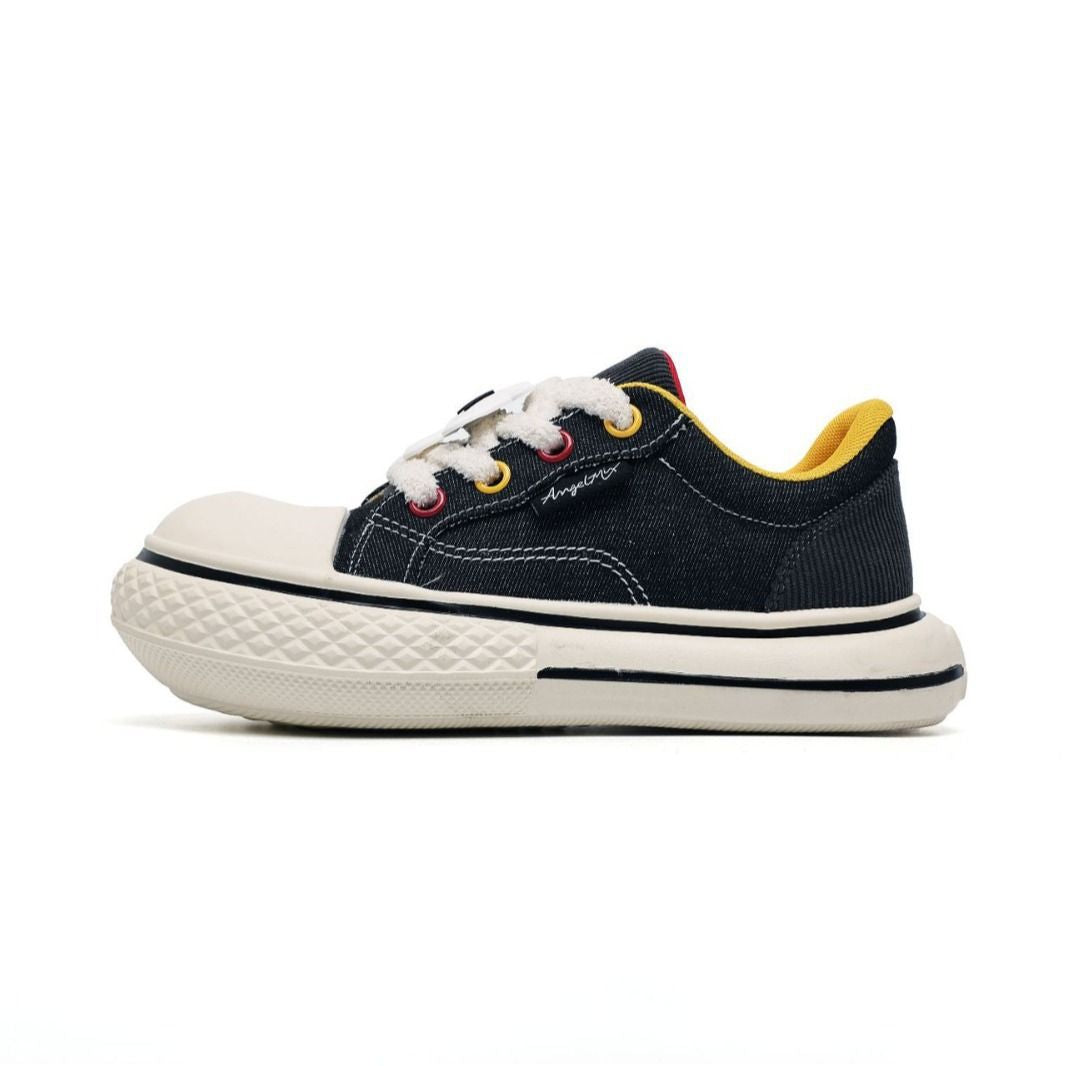 Women's & Men's Niche American Retro Distressed Black Big Toe Mickey Men's Sports Shoes