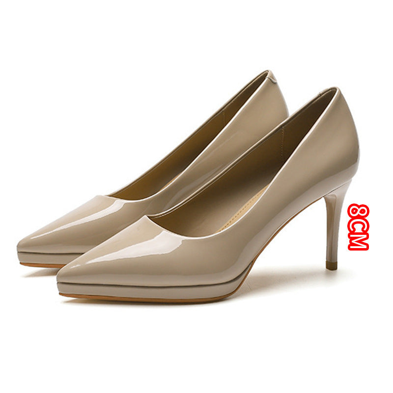 Women's For Sexy Temperament Waterproof Platform Solid Color Heels