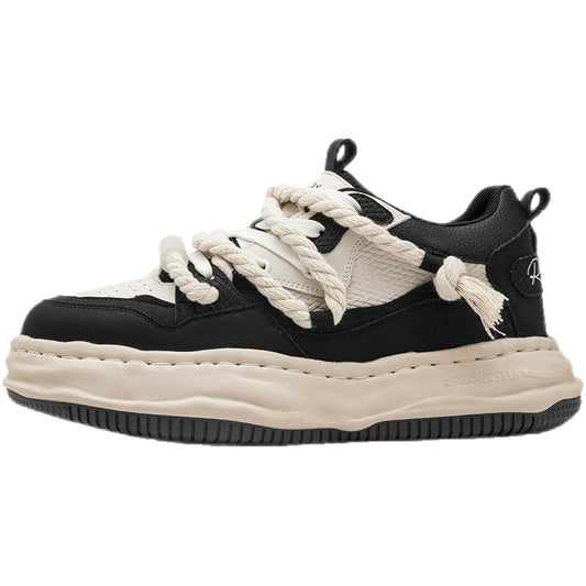 Men's Distressed Polished Dirty Thick Sole Increased Versatile Dissoed Board Niche Men's Sports Shoes