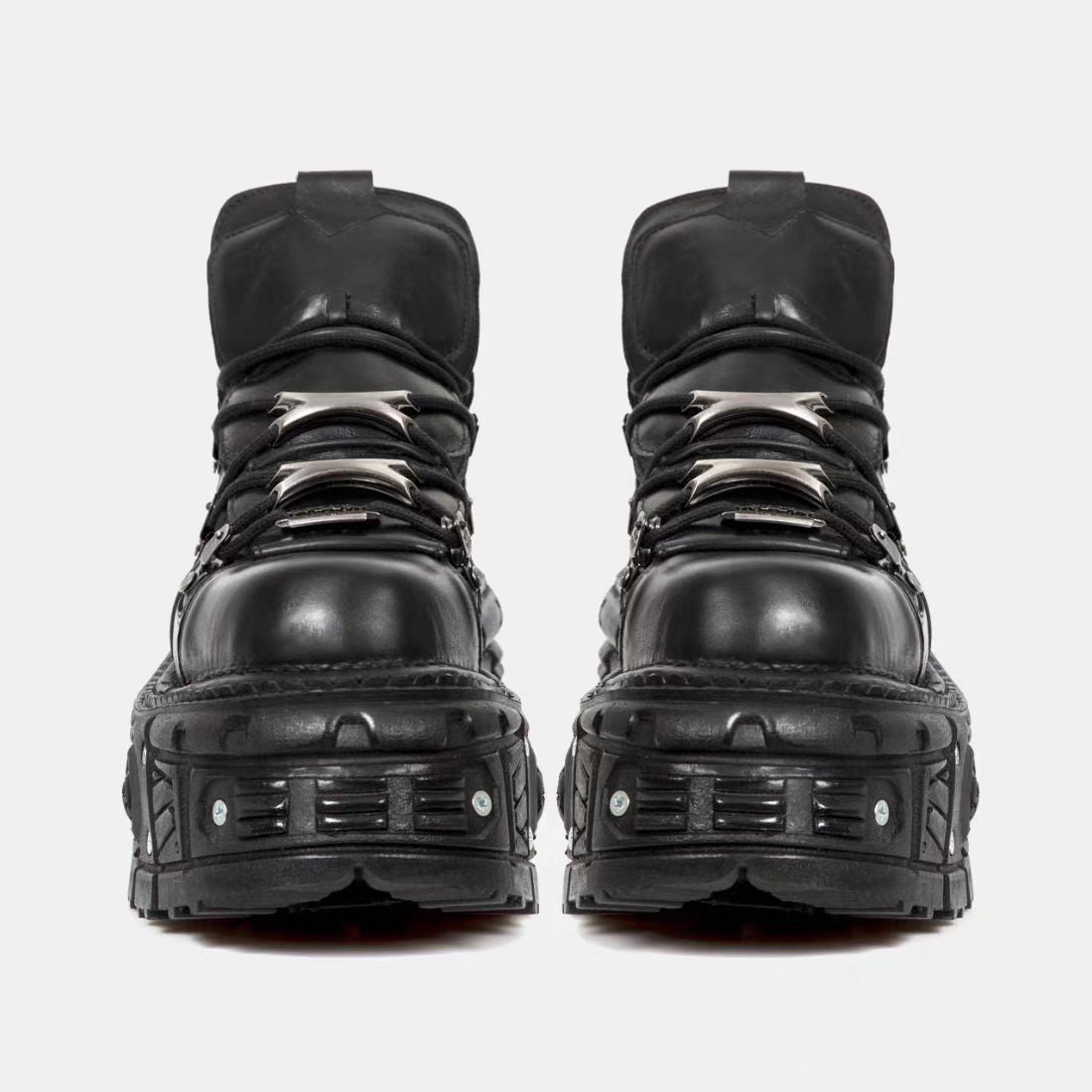 Women's Metal Platform Dark Punk Street Pumps Women's Fashion Shoes