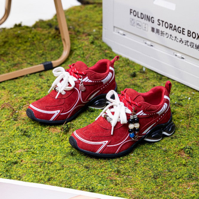 Women's Meteorite Cinnamon Office Version Autumn Turbine Retro Daddy Platform Women's Sports Shoes
