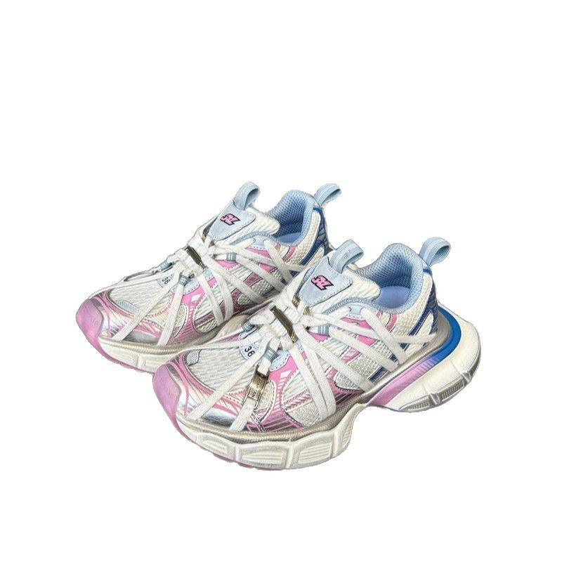Women's Dad Super Popular Tail Metallic Thick-soled Women's Sports Shoes