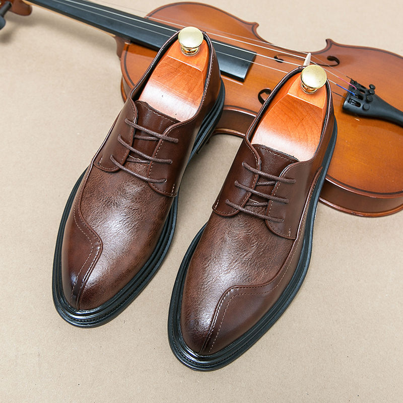 Men's Summer Breathable Business Formal Wear Green Fashionable Style Men's Casual Leather Shoes