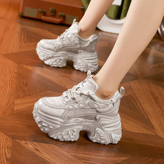 Women's Increasing Insole Gel Polish Retro Distressed Women's Sports Shoes