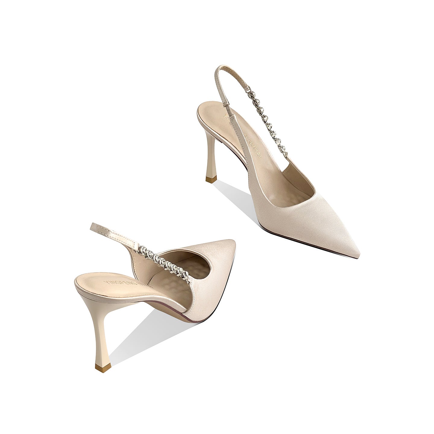 Women's Rhinestone Hollow Toe Cap Stilettos Sexy Heels